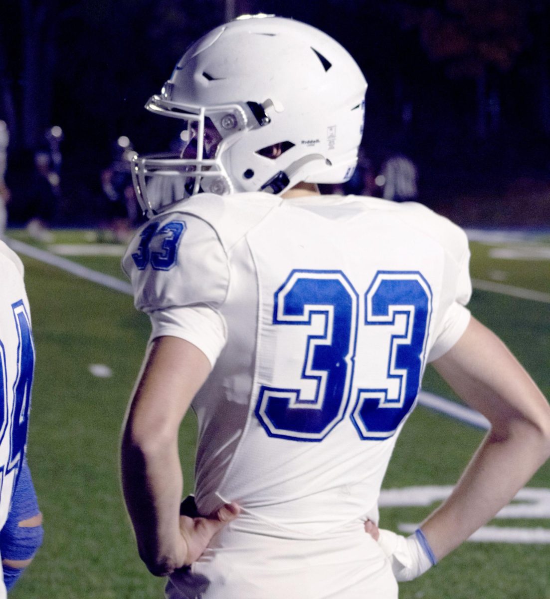  Junior Arthur Owens looks on from the sideline.