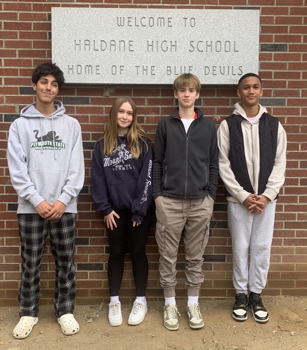 (L to R) Former Manitou and Garrison students Henry Amadei, Lotta Schweizer, Archie Stubbs, and Kaiser Toribio.