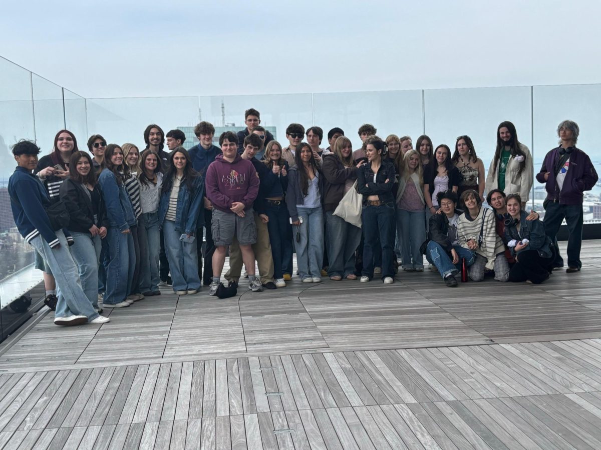 Haldane Seniors gather atop the Prudential Center during their class trip to Boston on Thursday, March 26, 2026.